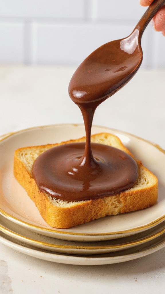 silky smooth dark spread toping on toast (2)